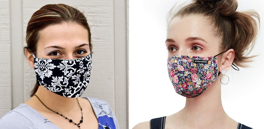 face masks floral patterns